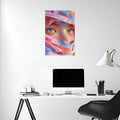 Blue Eyed Redhead Girl Closeup Metal Posters | Premium, Waterproof & Magnet-Mounted Art
