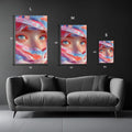 Blue Eyed Redhead Girl Closeup Metal Posters | Premium, Waterproof & Magnet-Mounted Art