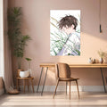 Boy Chilling in Nature  Metal Wall Posters | Premium, Waterproof & Magnet-Mounted Art