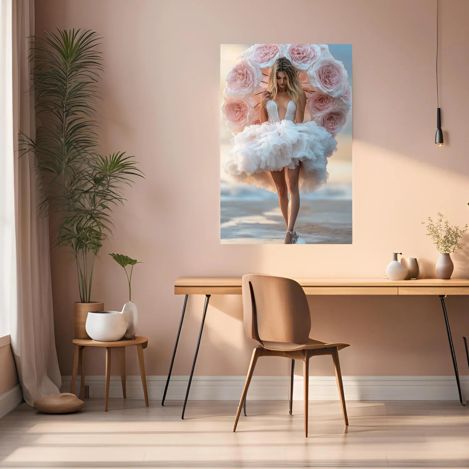 Bride with Flowers Photography Metal Wall Posters | Premium, Waterproof & Magnet-Mounted Art