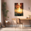 Calm Forest Metal Wall Posters | Premium, Waterproof & Magnet-Mounted Art