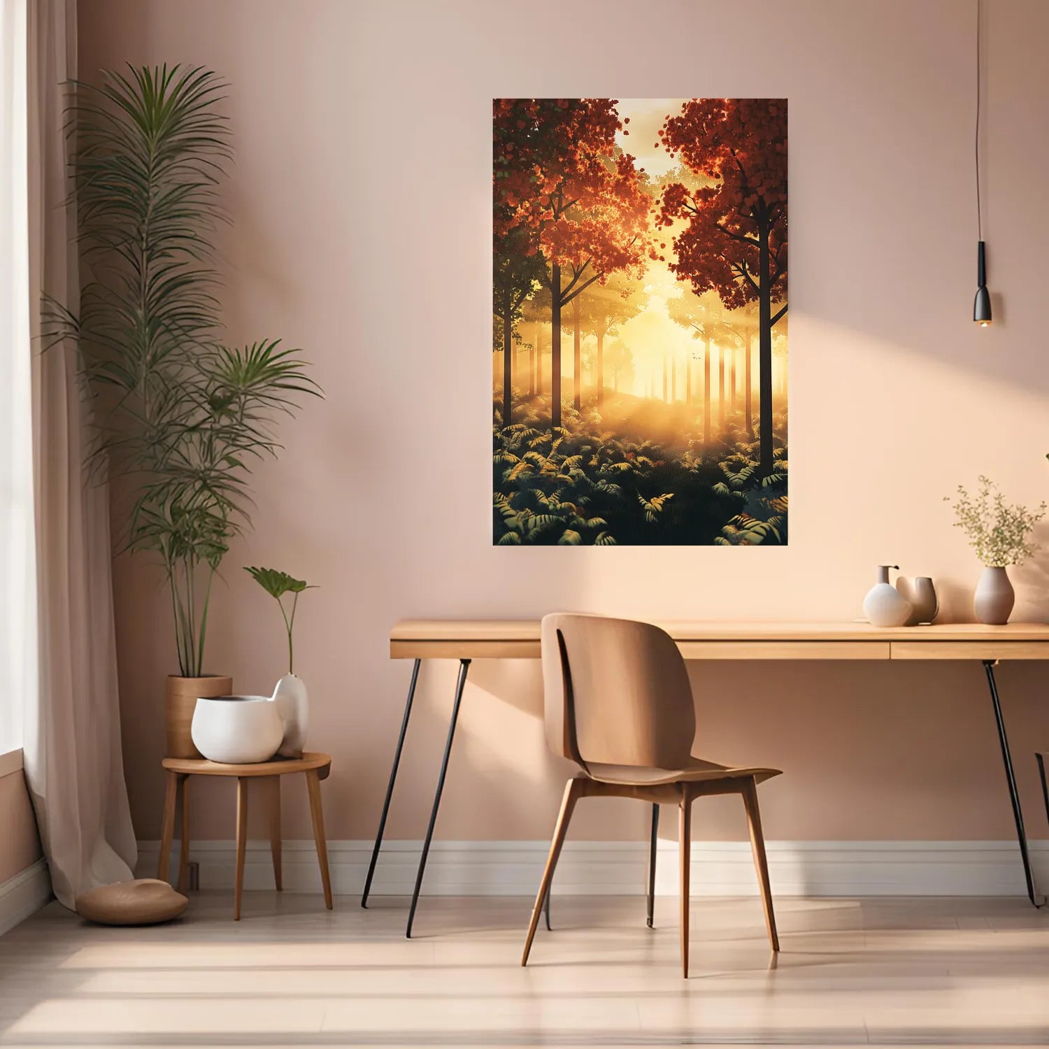 Calm Forest Metal Wall Posters | Premium, Waterproof & Magnet-Mounted Art