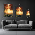 Calm Forest Metal Wall Posters | Premium, Waterproof & Magnet-Mounted Art