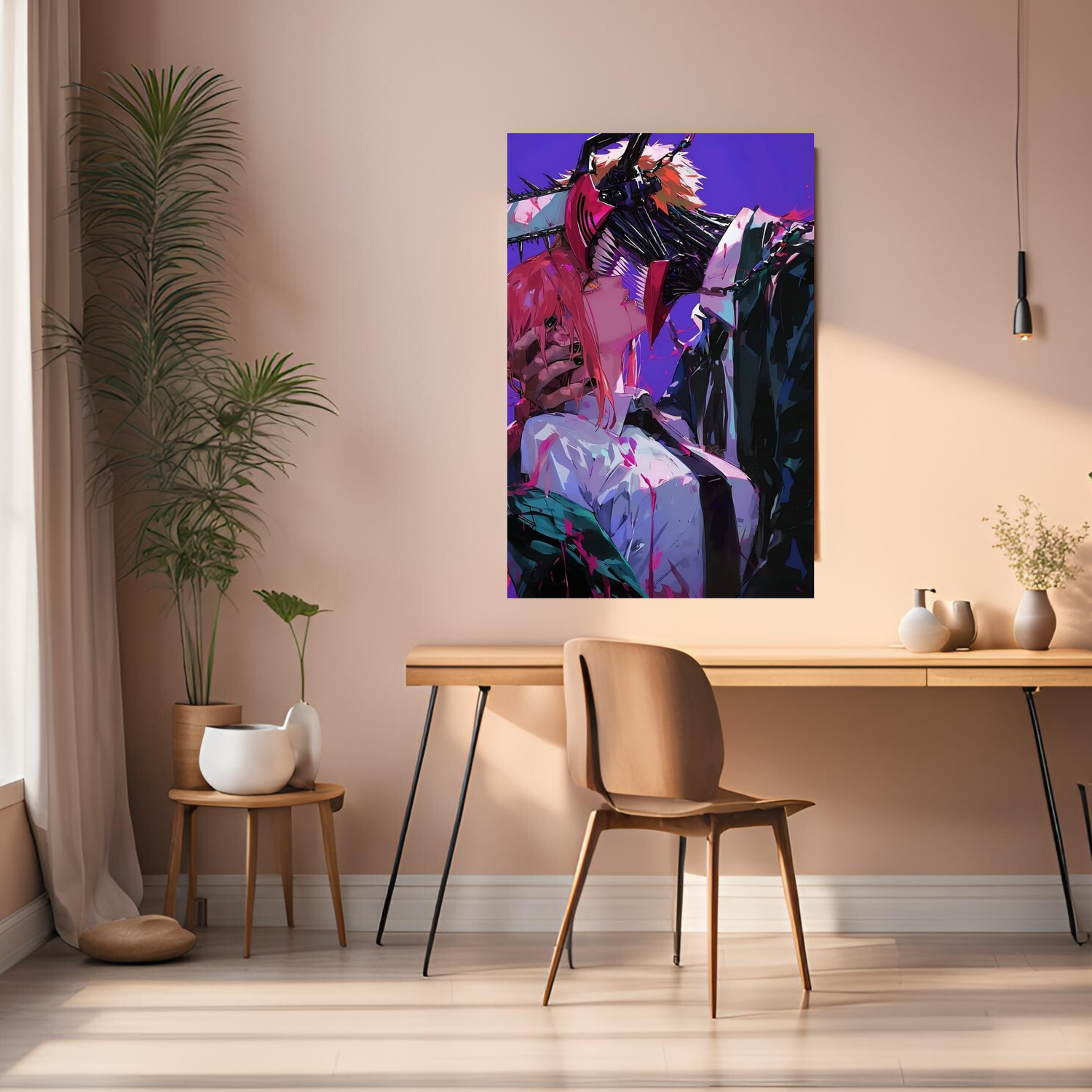 Chainsaw Man and Makima Metal Posters | Premium, Waterproof & Magnet-Mounted Art