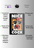 Chicken Funny  Metal Posters | Premium, Waterproof & Magnet-Mounted Art