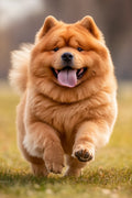 Chow Chow Dog Playing  Metal Wall Posters | Premium, Waterproof & Magnet-Mounted Art