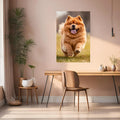 Chow Chow Dog Playing  Metal Wall Posters | Premium, Waterproof & Magnet-Mounted Art