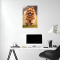 Chow Chow Dog Playing  Metal Wall Posters | Premium, Waterproof & Magnet-Mounted Art