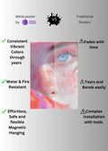 Closeup of Blue Eyed Redhead Girl Metal Posters | Premium, Waterproof & Magnet-Mounted Art