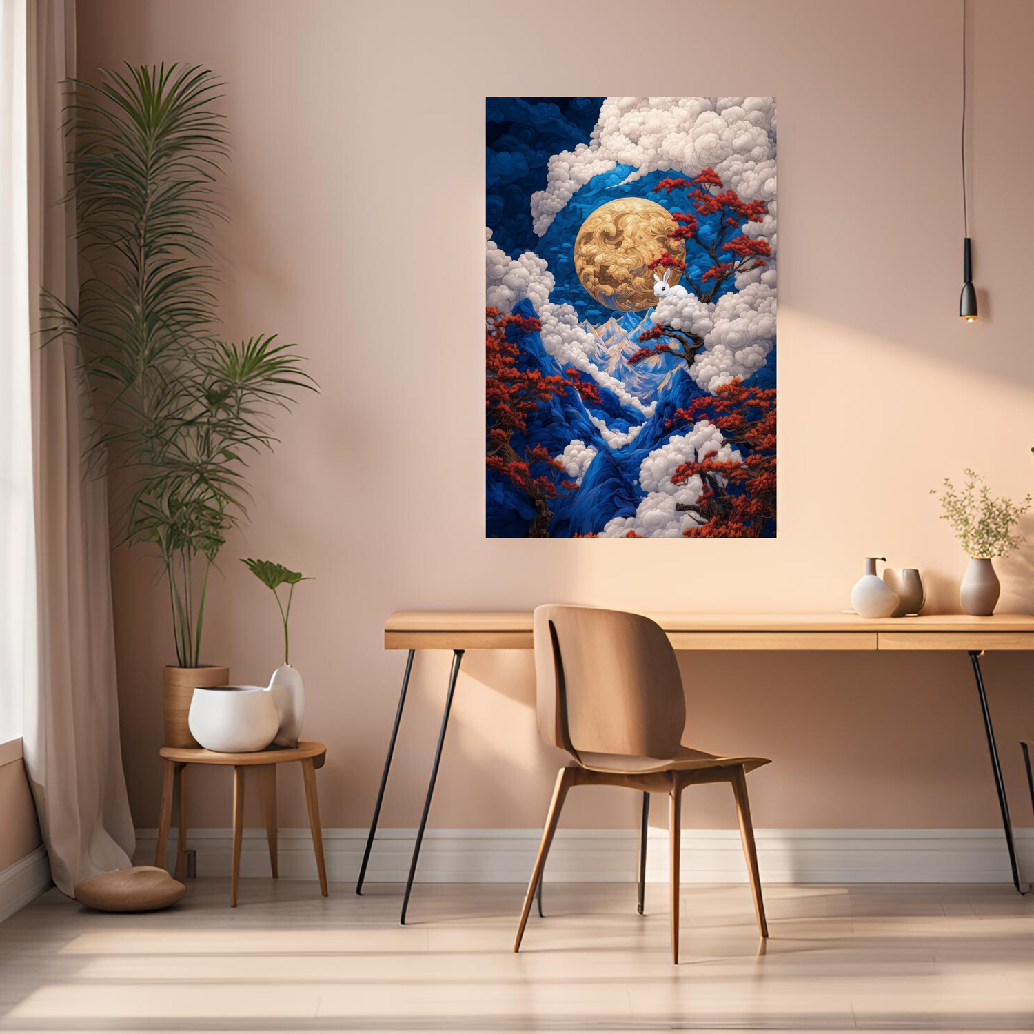 Colourful Japanese Night Illustration Metal Posters | Premium, Waterproof & Magnet-Mounted Art