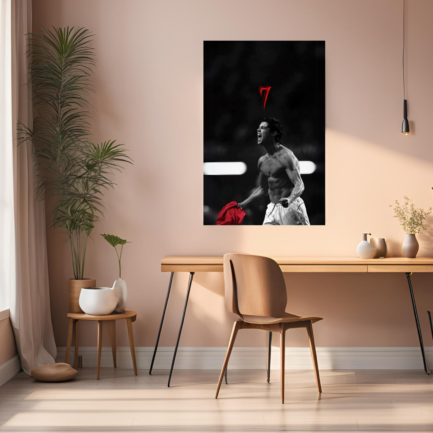 Cristiano Ronaldo Manchester Metal Wall Posters | Premium, Waterproof & Magnet-Mounted Art