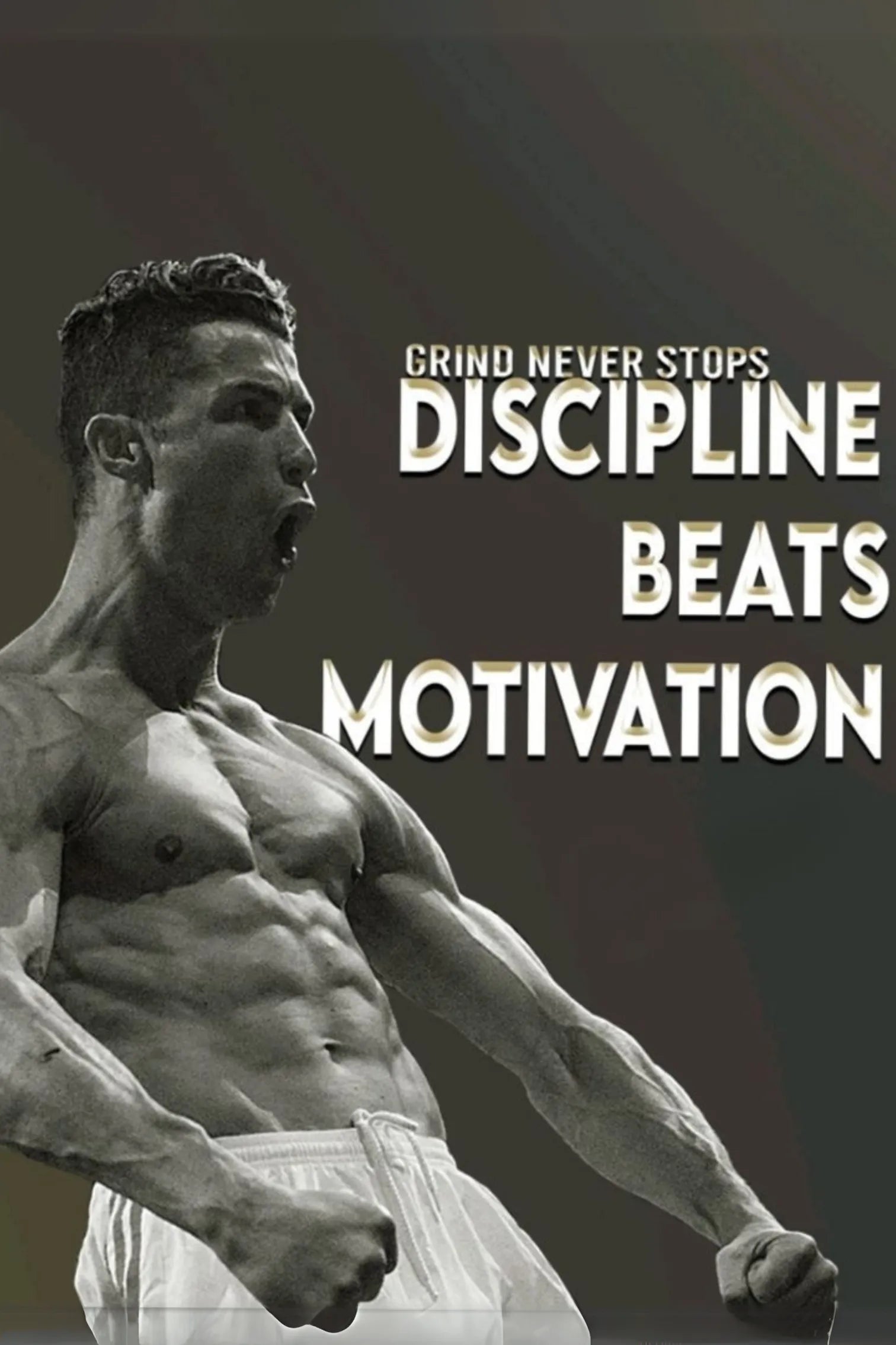 Cristiano Ronaldo Discipline Metal Wall Posters | Premium, Waterproof & Magnet-Mounted Art