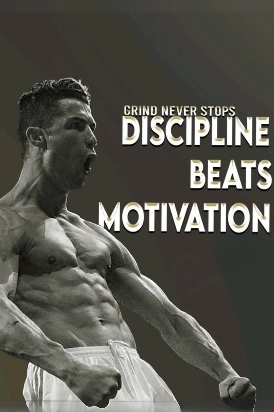 Cristiano Ronaldo Discipline Metal Wall Posters | Premium, Waterproof & Magnet-Mounted Art