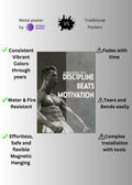 Cristiano Ronaldo Discipline Metal Wall Posters | Premium, Waterproof & Magnet-Mounted Art