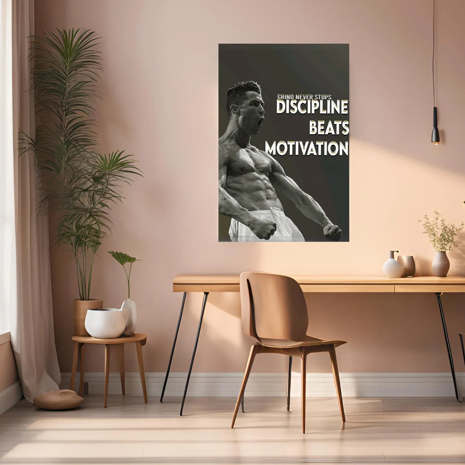 Cristiano Ronaldo Discipline Metal Wall Posters | Premium, Waterproof & Magnet-Mounted Art