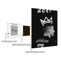 Cristiano Ronaldo GOAT Metal Wall Posters | Premium, Waterproof & Magnet-Mounted Art
