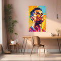 Cristiano Ronaldo Illustration Metal Wall Posters | Premium, Waterproof & Magnet-Mounted Art