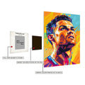 Cristiano Ronaldo Illustration Metal Wall Posters | Premium, Waterproof & Magnet-Mounted Art