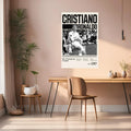 Cristiano Ronaldo Mr Champions Metal Wall Posters | Premium, Waterproof & Magnet-Mounted Art