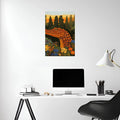 Crocodile Illustration Metal Wall Posters | Premium, Waterproof & Magnet-Mounted Art