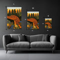 Crocodile Illustration Metal Wall Posters | Premium, Waterproof & Magnet-Mounted Art