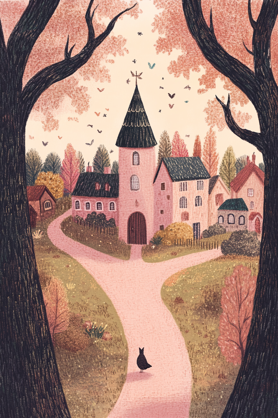 Cute Castle Metal Wall Posters | Premium, Waterproof & Magnet-Mounted Art