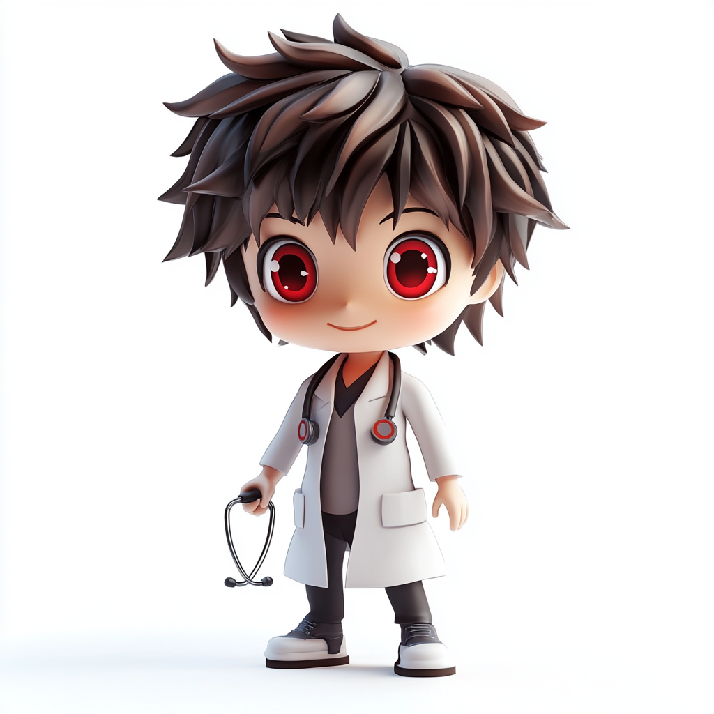 Cute Doctor Child Metal Posters | Premium, Waterproof & Magnet-Mounted Art