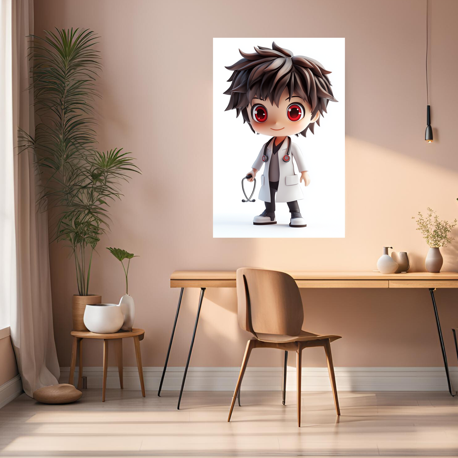 Cute Doctor Child Metal Posters | Premium, Waterproof & Magnet-Mounted Art