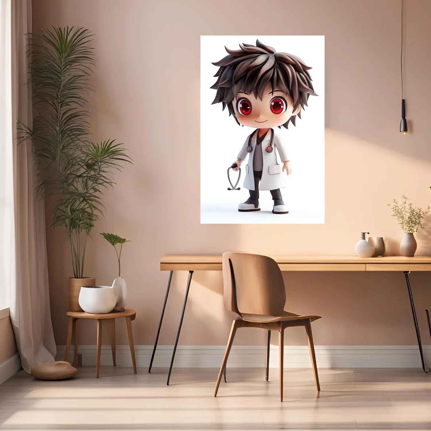 Cute Doctor Child Metal Posters | Premium, Waterproof & Magnet-Mounted Art