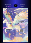 Cute Unicorn Metal Wall Posters | Premium, Waterproof & Magnet-Mounted Art
