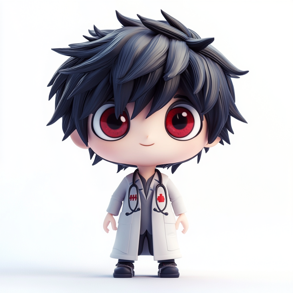 Cute Young Doctor Metal Posters | Premium, Waterproof & Magnet-Mounted Art
