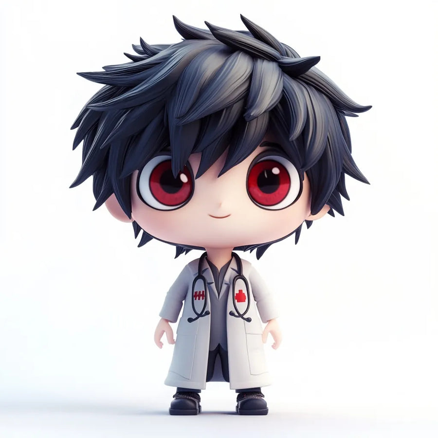 Cute Young Doctor Metal Posters | Premium, Waterproof & Magnet-Mounted Art