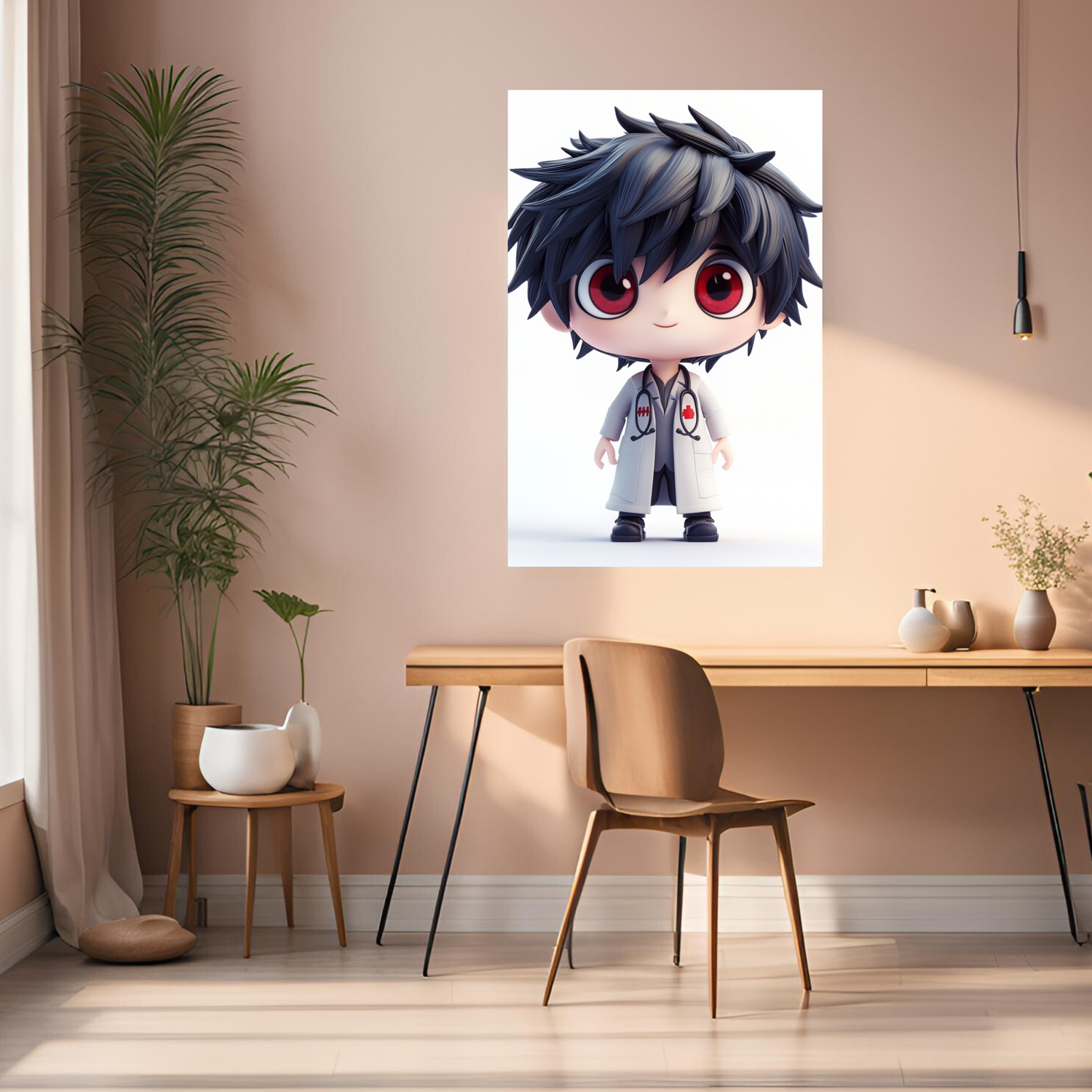 Cute Young Doctor Metal Posters | Premium, Waterproof & Magnet-Mounted Art