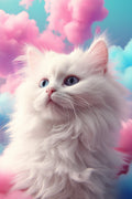 Cute Proud Cat Metal Wall Posters | Premium, Waterproof & Magnet-Mounted Art