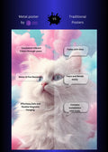 Cute Proud Cat Metal Wall Posters | Premium, Waterproof & Magnet-Mounted Art