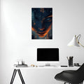 Cyborg Girl City Combination Metal Wall Posters | Premium, Waterproof & Magnet-Mounted Art
