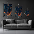 Cyborg Girl City Combination Metal Wall Posters | Premium, Waterproof & Magnet-Mounted Art
