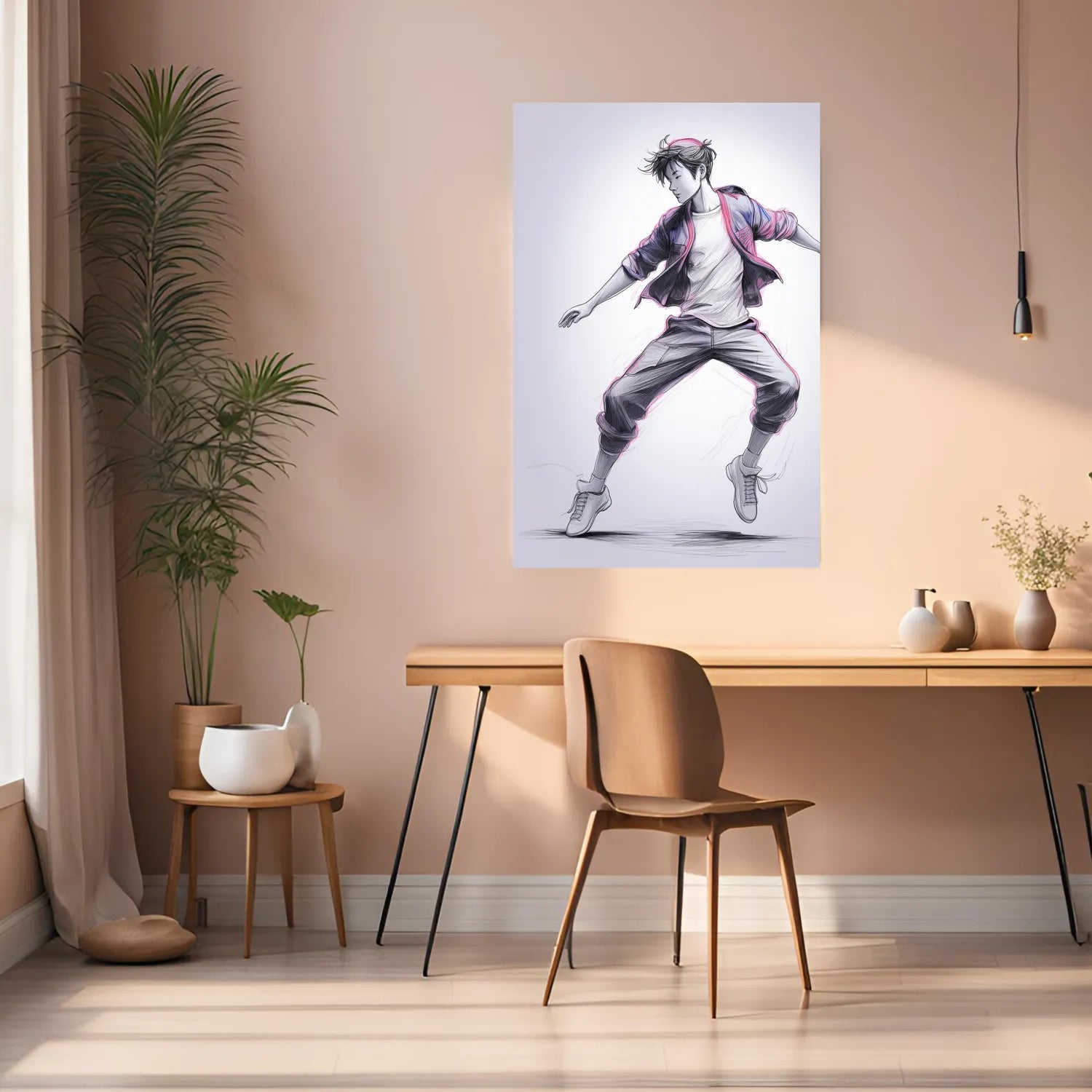 Dancing Boy Metal Wall Posters | Premium, Waterproof & Magnet-Mounted Art