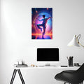 Dancing Martial Man with colors Metal Wall Posters | Premium, Waterproof & Magnet-Mounted Art