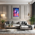 Dancing Martial Man with colors Metal Wall Posters | Premium, Waterproof & Magnet-Mounted Art