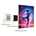 Dancing Martial Man with colors Metal Wall Posters | Premium, Waterproof & Magnet-Mounted Art