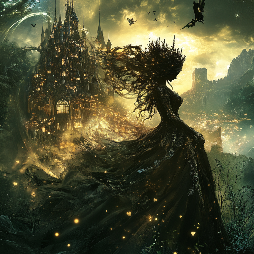 Dark Princess Fantasy Metal Wall Posters | Premium, Waterproof & Magnet-Mounted Art