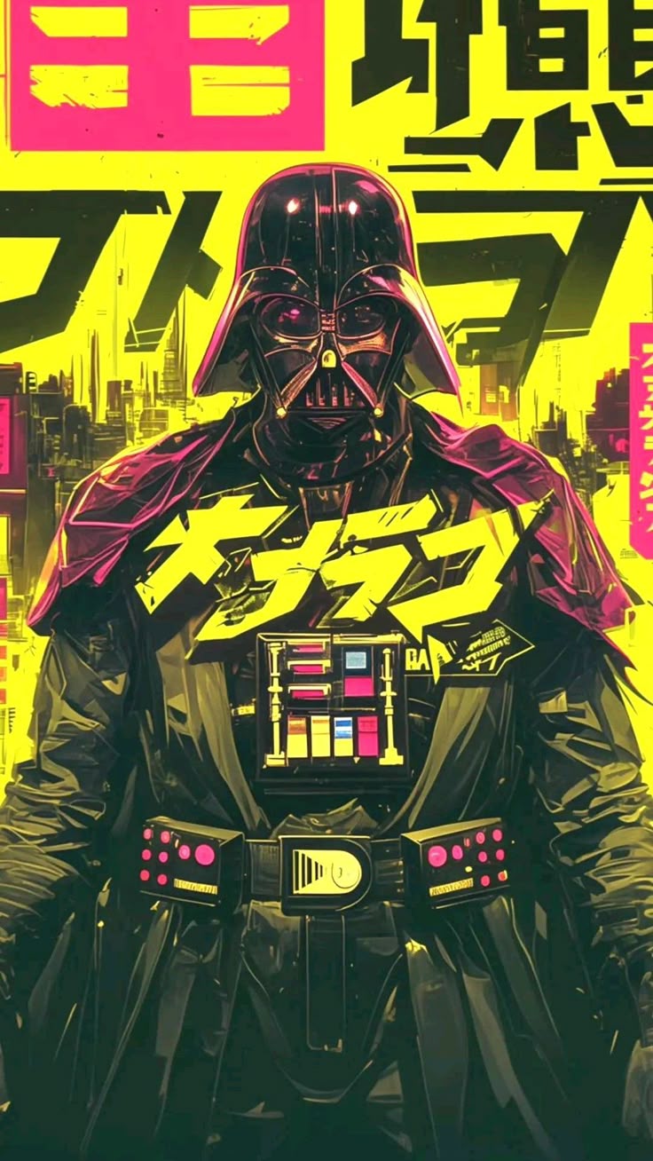 Darth Vader Japanese Cover Metal Poster | Premium, Waterproof & Magnet-Mounted Art