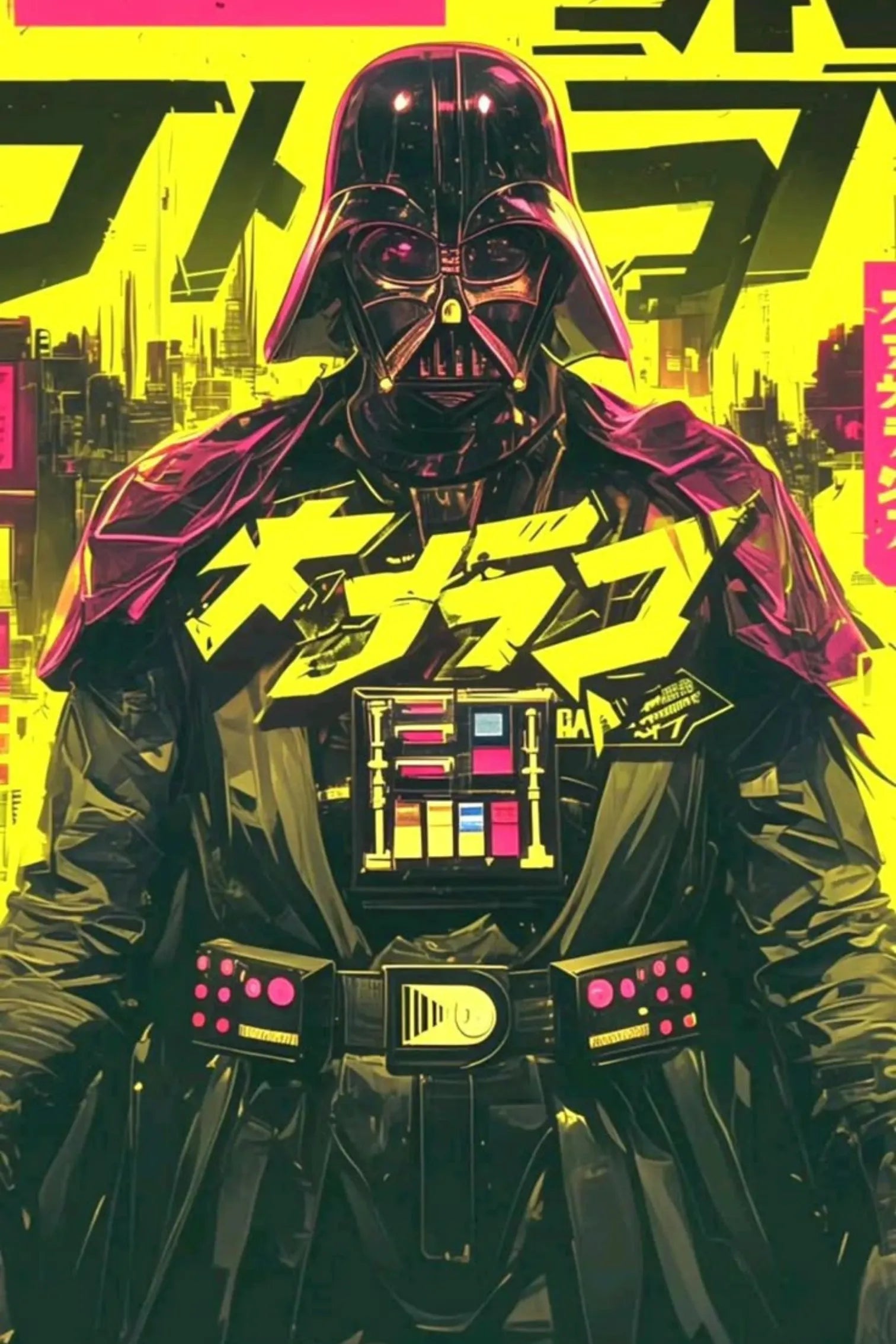 Darth Vader Japanese Cover Metal Poster | Premium, Waterproof & Magnet-Mounted Art