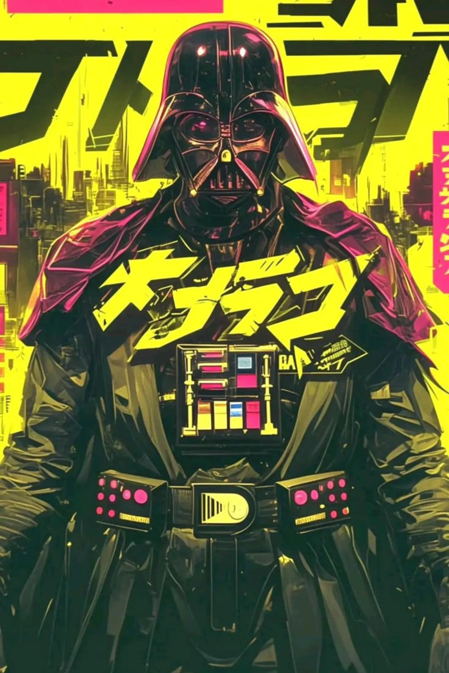 Darth Vader Japanese Cover Metal Poster | Premium, Waterproof & Magnet-Mounted Art