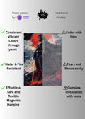 Darth Vader and Red Moon Design Metal Poster | Premium, Waterproof & Magnet-Mounted Art