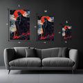 Darth Vader and Red Moon Design Metal Poster | Premium, Waterproof & Magnet-Mounted Art