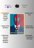 Deadpool Funny Metal Wall Posters | Premium, Waterproof & Magnet-Mounted Art