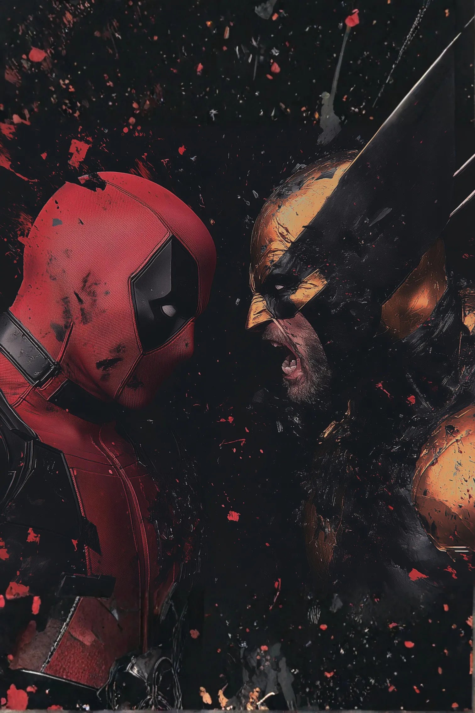 Deadpool vs Wolverine Metal Wall Posters | Premium, Waterproof & Magnet-Mounted Art