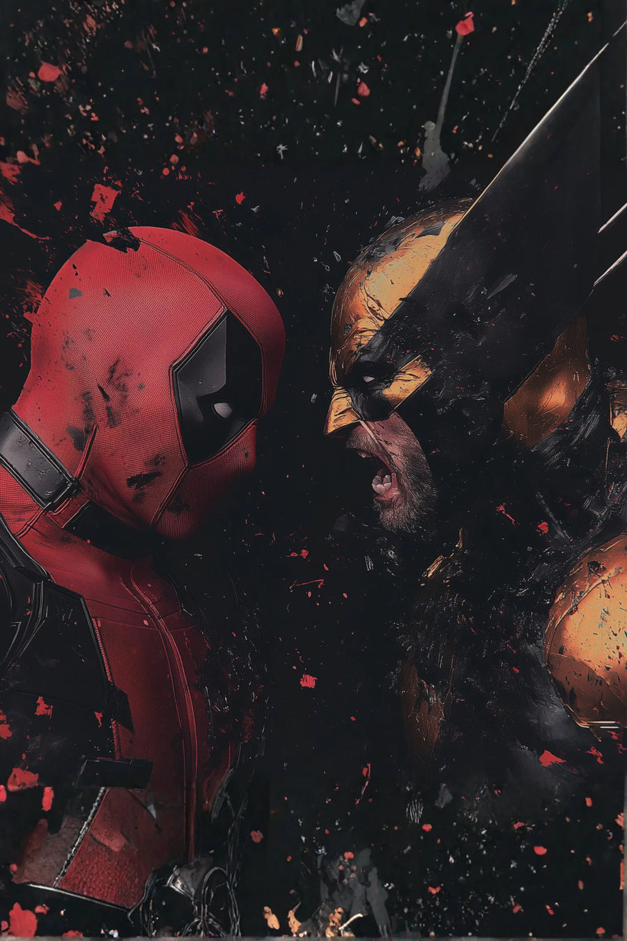 Deadpool vs Wolverine Metal Wall Posters | Premium, Waterproof & Magnet-Mounted Art